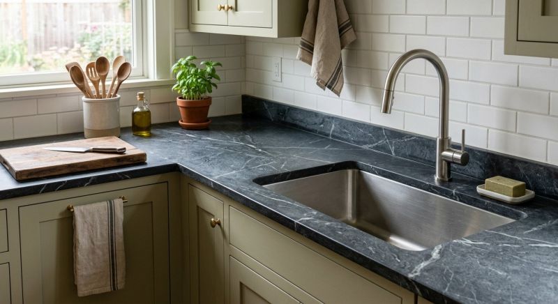 Soapstone Counter Installation in Sonoma County, CA