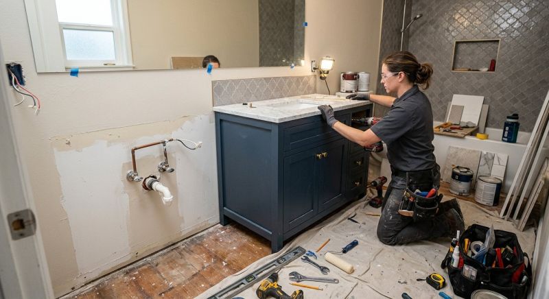 Vanity Installation in Bloomington, IN