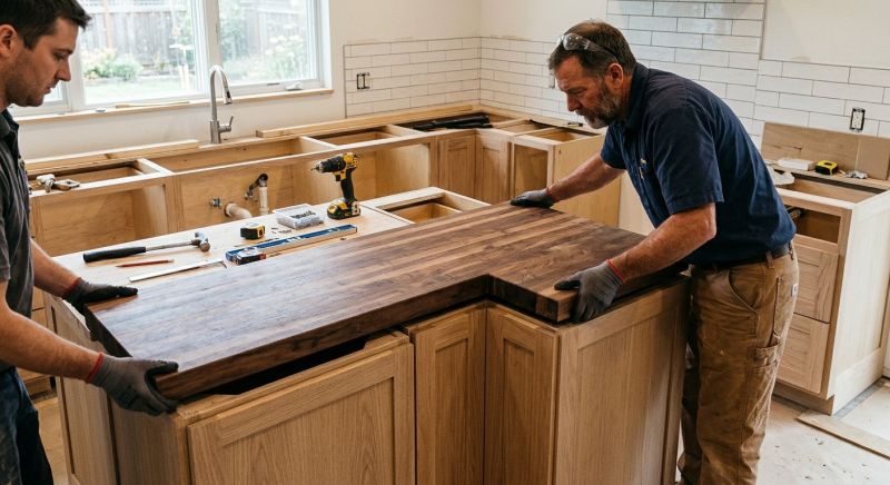 Wood Countertop Installation in Napa, CA